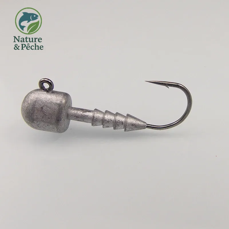 Têtes plombées KESFishing Jig 002 – 5 à 10 g, hameçon fort pour leurres souples