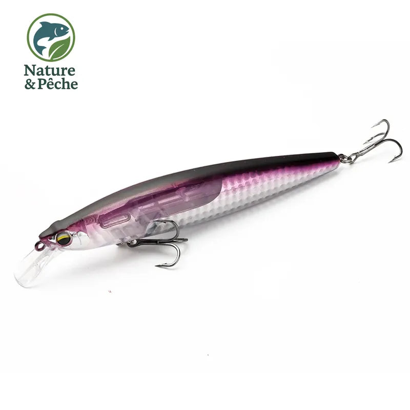 JOHNCOO Floating Minnow 130mm 18.5g Long Casting Hard Bait Flash Blade Wobbler Fishing Lure Sea Bass Lure