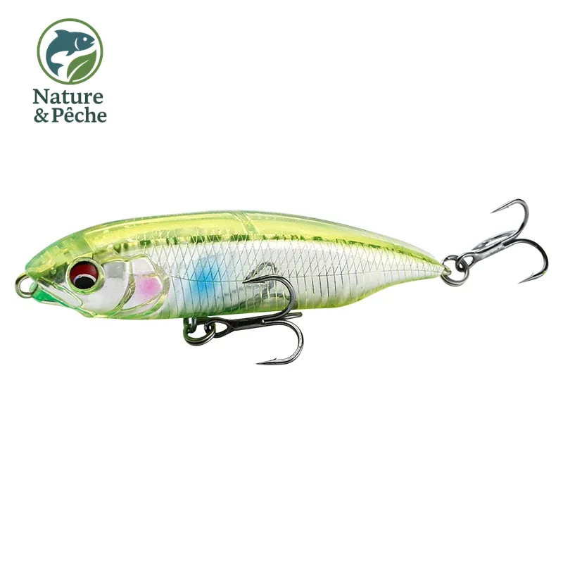Pencil JOHNCOO Slow Sinking – 59 mm / 5.5 g & 75 mm / 10.5 g, leurre dur pour truite, bass & carnassiers