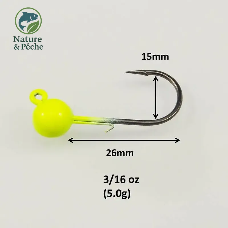 Pack de 6 têtes plombées KESFishing JH005 – 4 poids disponibles pour leurres souples (rivière & mer)
