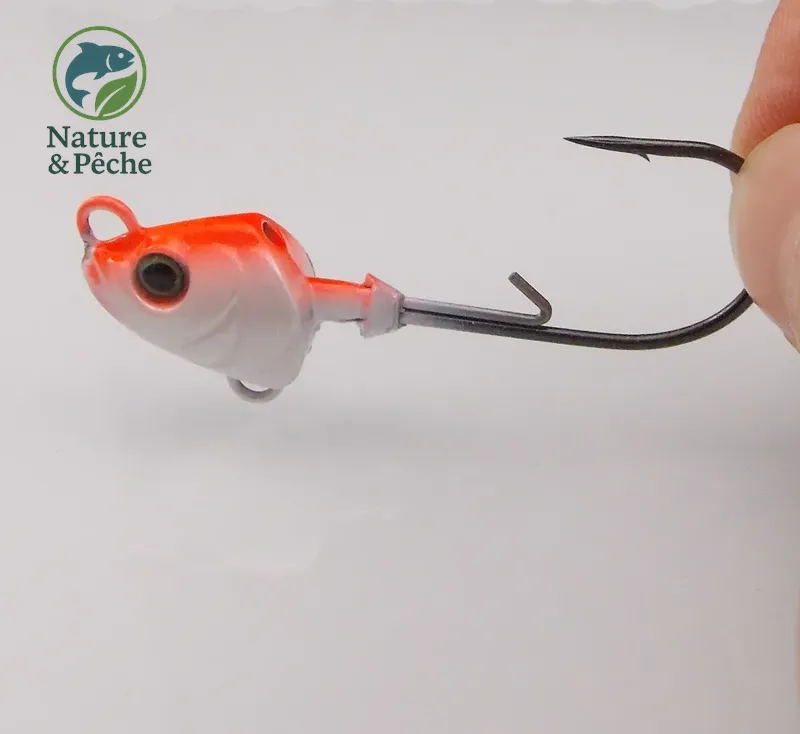 Pack de 4 têtes plombées KESFishing JH004 – 7 g avec hameçons 1/0 et coloris attractifs pour leurres souples