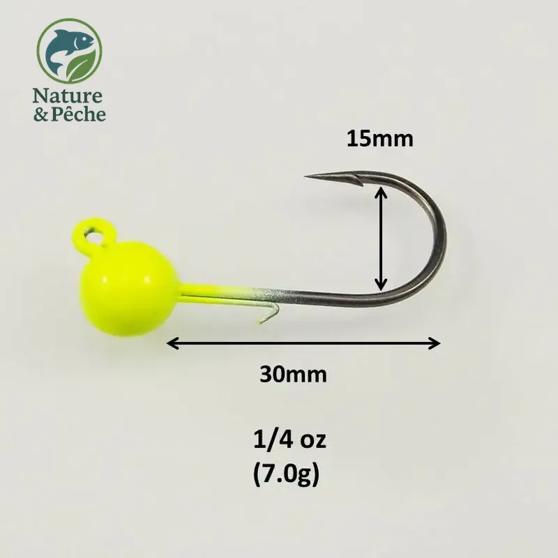 Pack de 6 têtes plombées KESFishing JH005 – 4 poids disponibles pour leurres souples (rivière & mer)