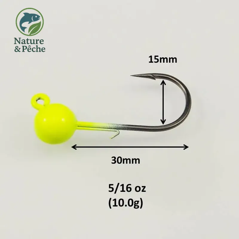 Pack de 6 têtes plombées KESFishing JH005 – 4 poids disponibles pour leurres souples (rivière & mer)