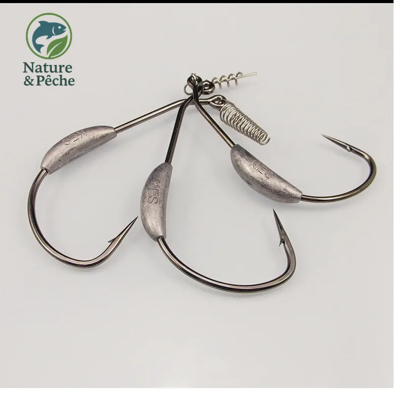 Pack de 5 têtes plombées KESFishing JIG003 – têtes rondes polyvalentes pour leurres souples (eau douce & mer)