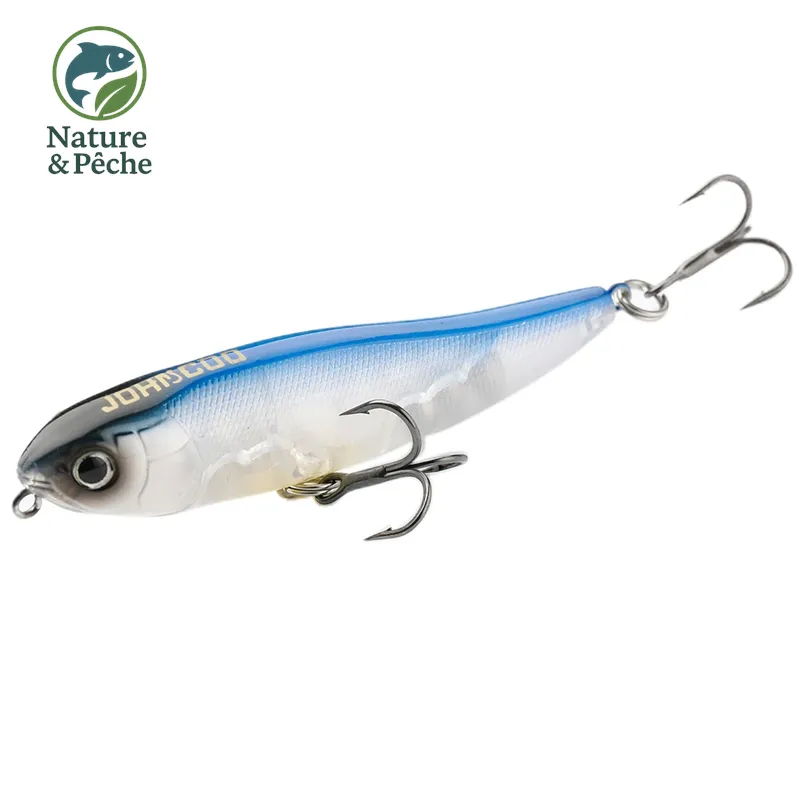 Pencil topwater JOHNCOO – 75 mm / 7.5 g & 98 mm / 13.5 g, leurre flottant Walk the Dog pour bass, brochet & perche