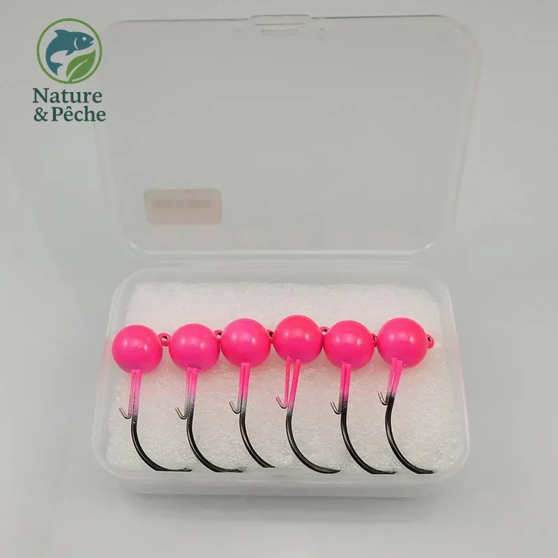Pack de 6 têtes plombées KESFishing JH005 – 4 poids disponibles pour leurres souples (rivière & mer)