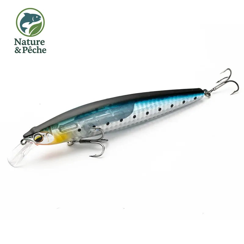 JOHNCOO Floating Minnow 130mm 18.5g Long Casting Hard Bait Flash Blade Wobbler Fishing Lure Sea Bass Lure