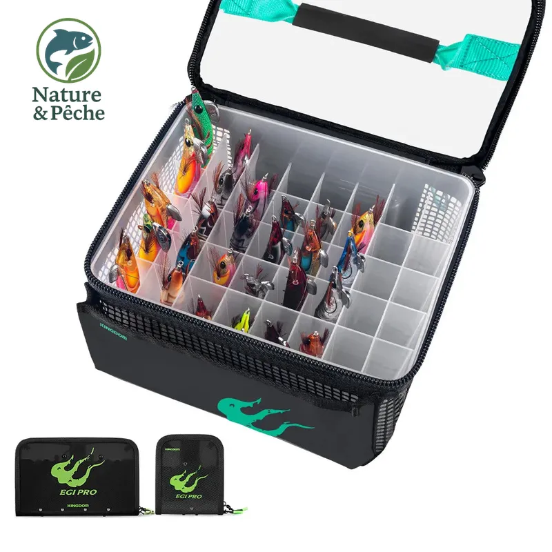 Boîte KINGDOM EGI Case – Rangement multi-tailles pour leurres, jigs, turluttes et accessoires