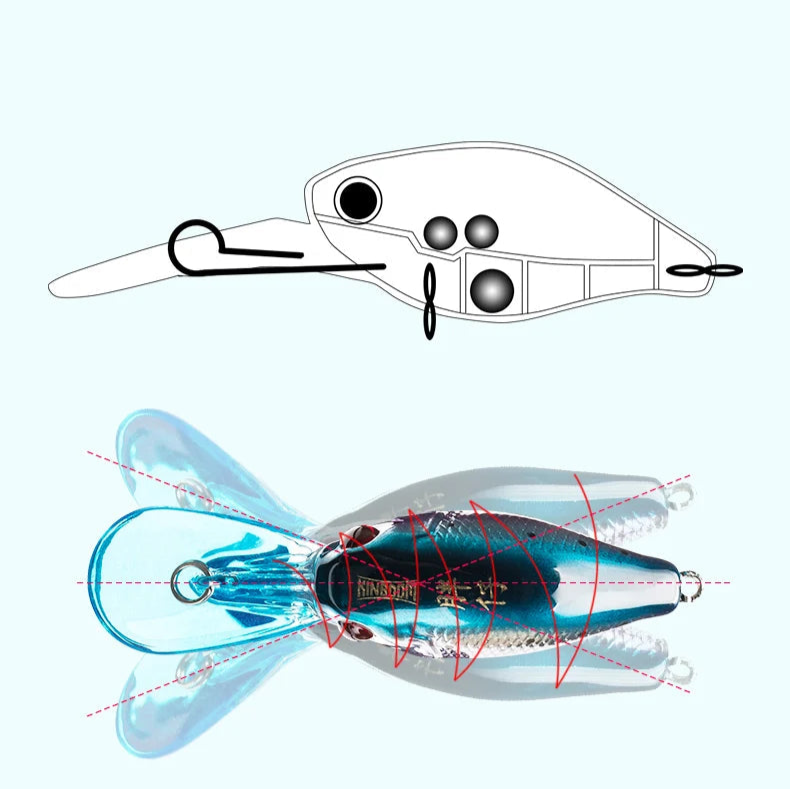Leurre minnow KINGDOM 50 mm – 5 g, slow sinking, nage serrée pour truite, perche et petits carnassiers