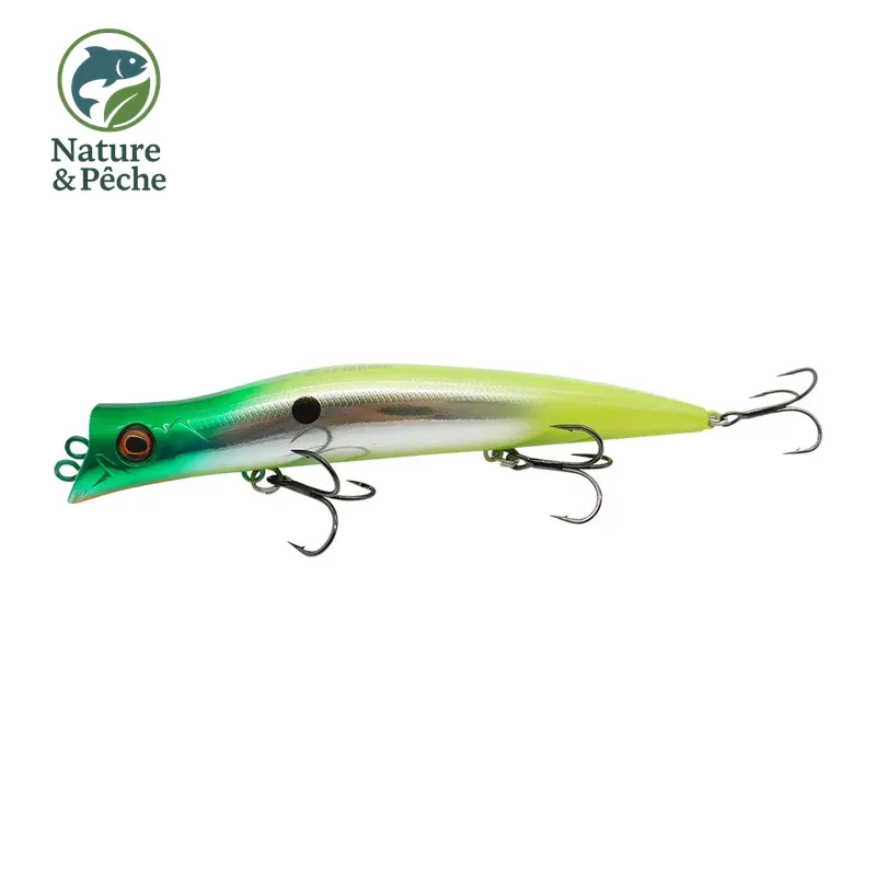 Stickbait topwater KES Fishing DW0020 – 130 mm / 17.5 g, leurre de surface pour brochet, bar & black bass