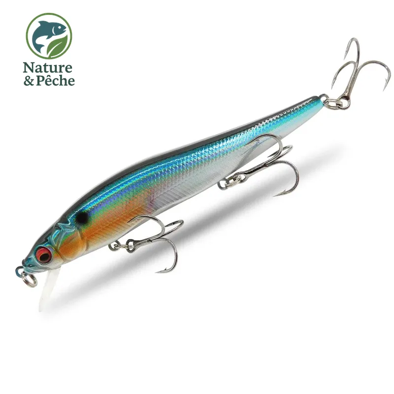 Minnow KES Fishing BST-110D – 110 mm / 15 g, profondeur 0–3.5 m, leurre dur polyvalent carnassiers