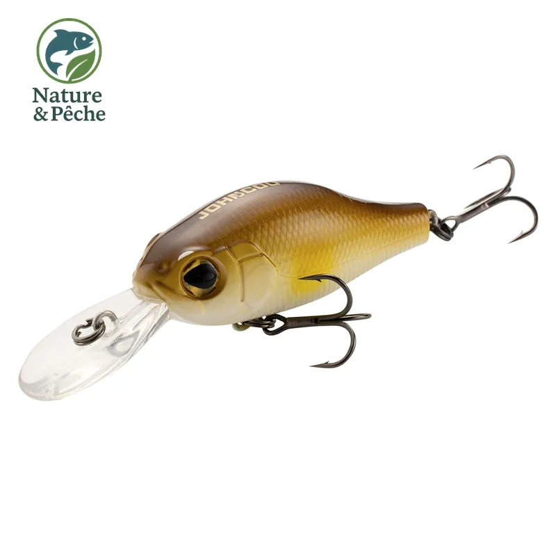 Crankbait JOHNCOO 55–65 mm – leurre flottant 10.6/14.5 g avec billes sonores, spécial brochet, perche & bass