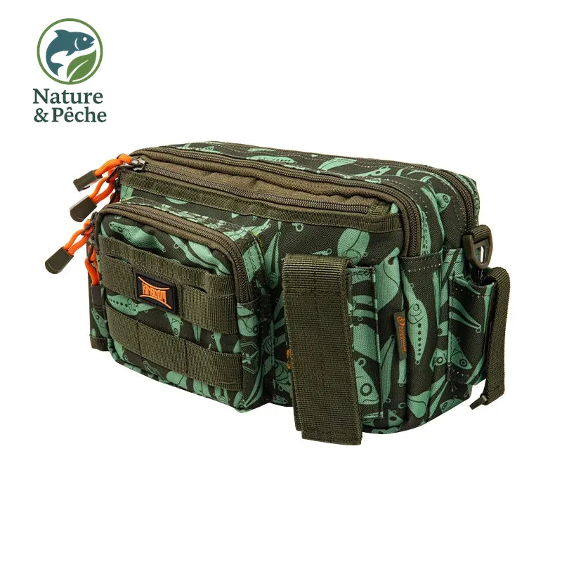 Sac de pêche KINGDOM 1000D – Sac banane waterproof grande capacité 31x18x16 cm