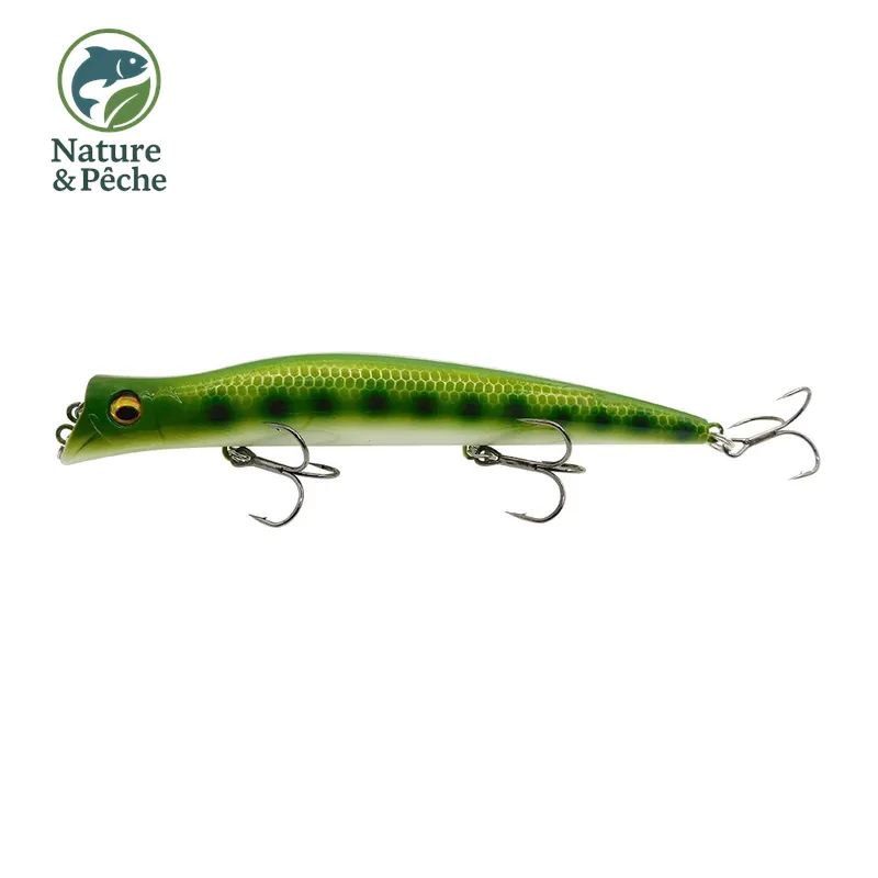 Stickbait topwater KES Fishing DW0020 – 130 mm / 17.5 g, leurre de surface pour brochet, bar & black bass