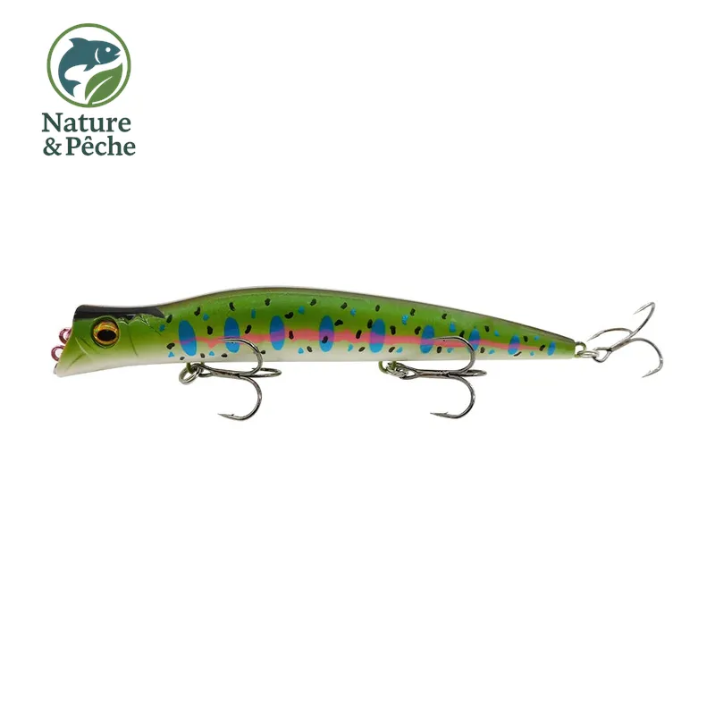 Stickbait topwater KES Fishing DW0020 – 130 mm / 17.5 g, leurre de surface pour brochet, bar & black bass