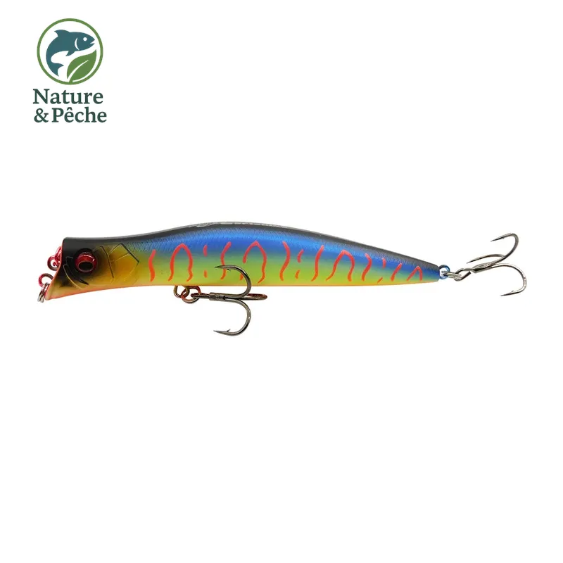 Leurre topwater KES Fishing DW0019 – 100 mm / 9.5 g, 0–0.2 m, stickbait flottant pour brochet, perche & black bass