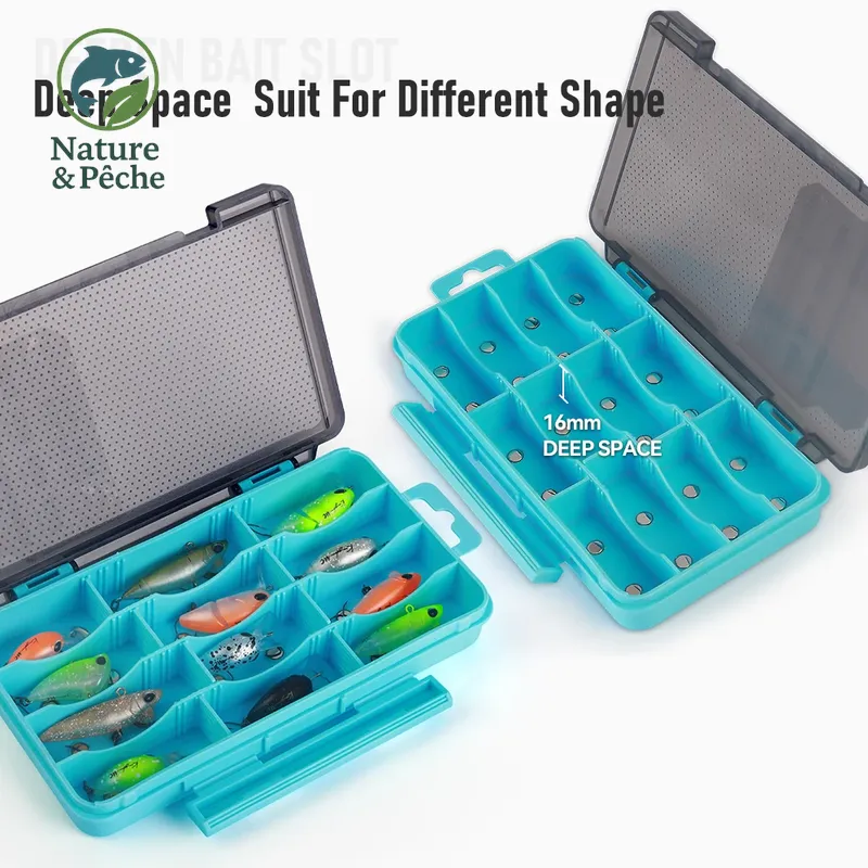 Boîte magnétique KINGDOM – Boîte de rangement 12 cases pour accessoires et leurres (16,7 cm)