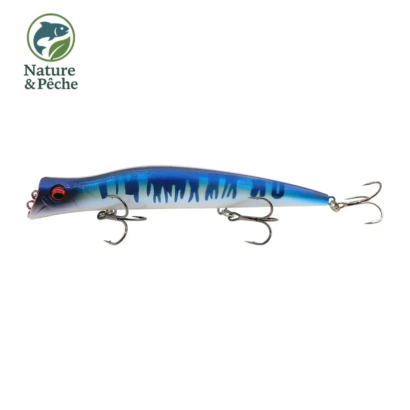 Stickbait topwater KES Fishing DW0020 – 130 mm / 17.5 g, leurre de surface pour brochet, bar & black bass
