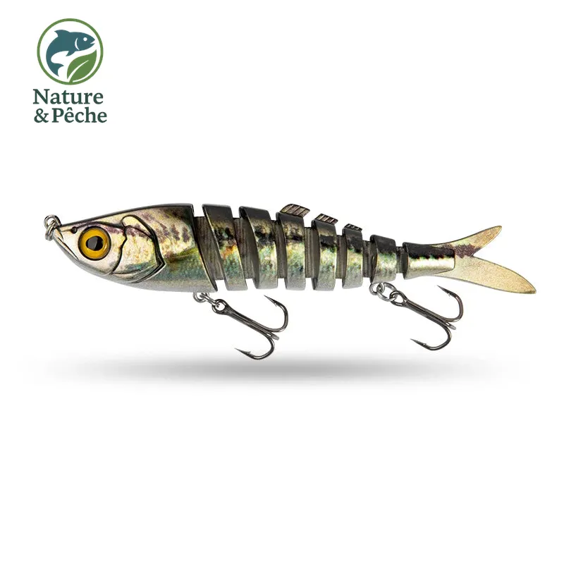 Leurre Articulé KINGDOM 90 mm – 8 Sections, 10 g, nage réaliste pour carnassiers d’eau douce & mer