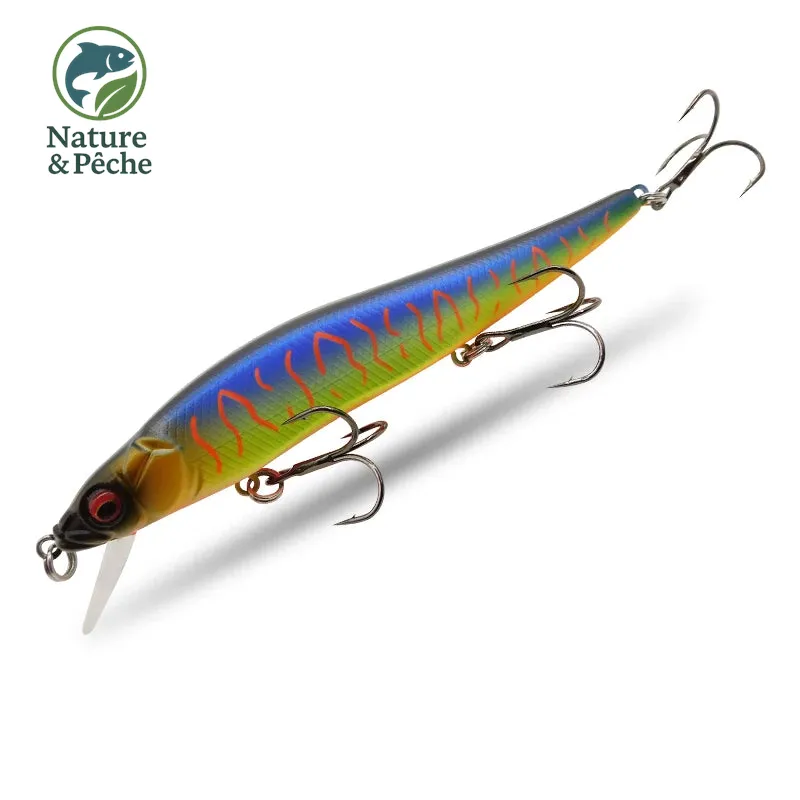 Minnow KES Fishing BST-110D – 110 mm / 15 g, profondeur 0–3.5 m, leurre dur polyvalent carnassiers