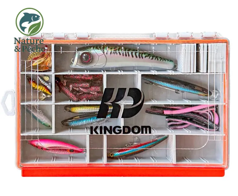 Boîte de pêche KINGDOM – Tackle box multifonction avec séparateurs amovibles, 2 tailles disponibles
