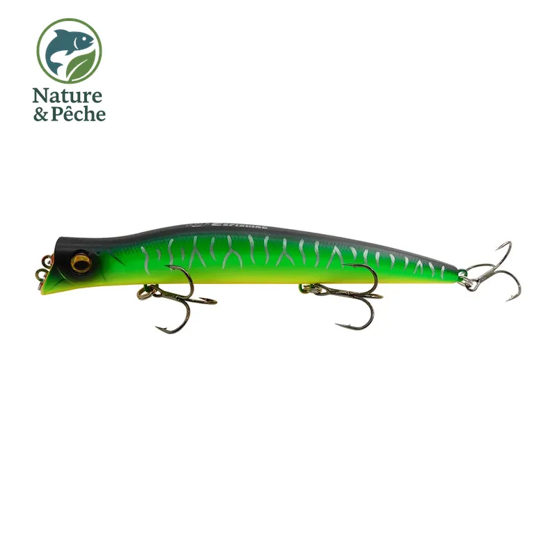 Stickbait topwater KES Fishing DW0020 – 130 mm / 17.5 g, leurre de surface pour brochet, bar & black bass