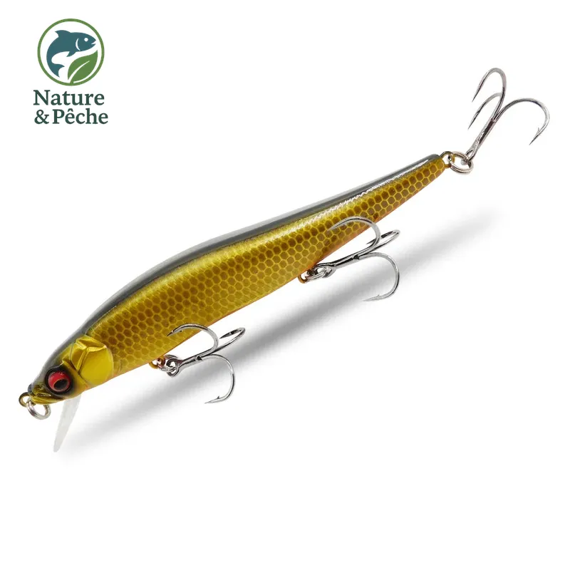 Minnow KES Fishing BST-110D – 110 mm / 15 g, profondeur 0–3.5 m, leurre dur polyvalent carnassiers