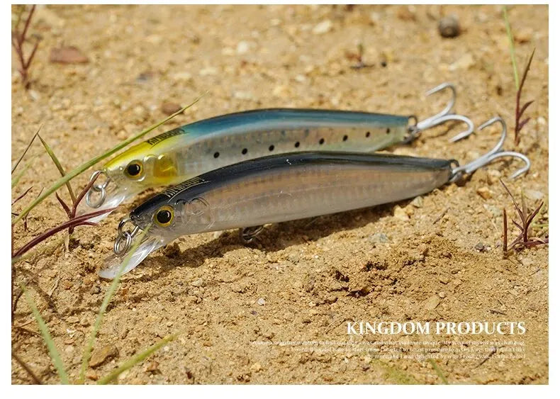 Leurre mer KINGDOM Minnow 120–130 mm – 23/30 g flottant, spécial bar & carnassiers marins
