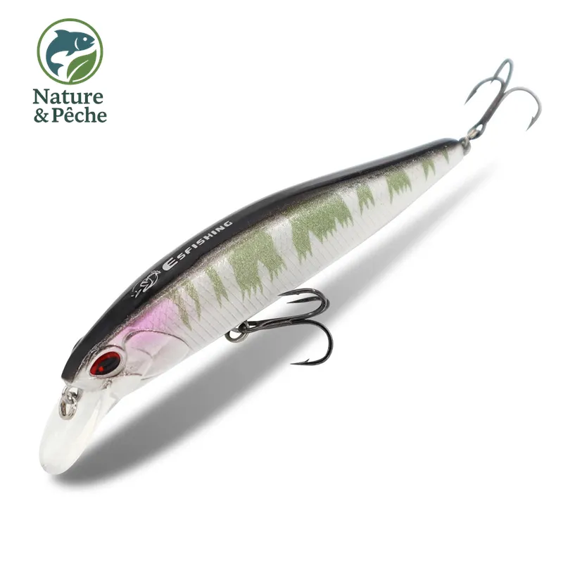 Minnow KES Fishing SPW100 – 100 mm / 16 g, suspending 0.8–1.5 m, leurre dur brochet, sandre & bar