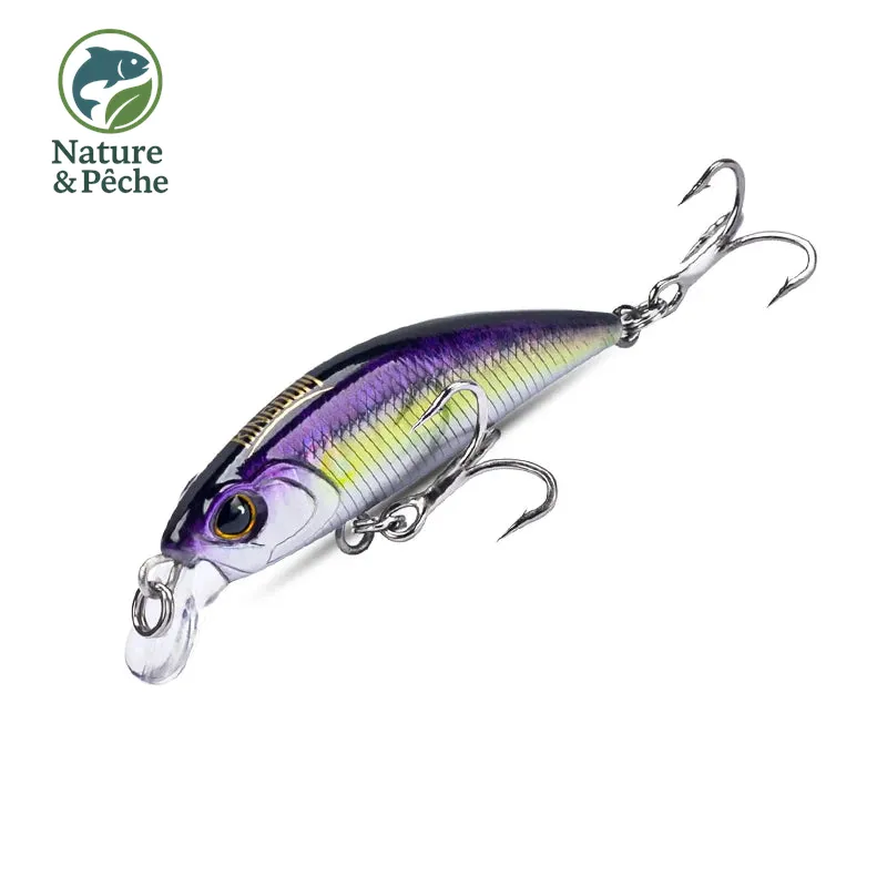 Leurre minnow KINGDOM Vibrate – 45 mm (3.6 g) & 60 mm (7 g) coulant, nage serrée réaliste