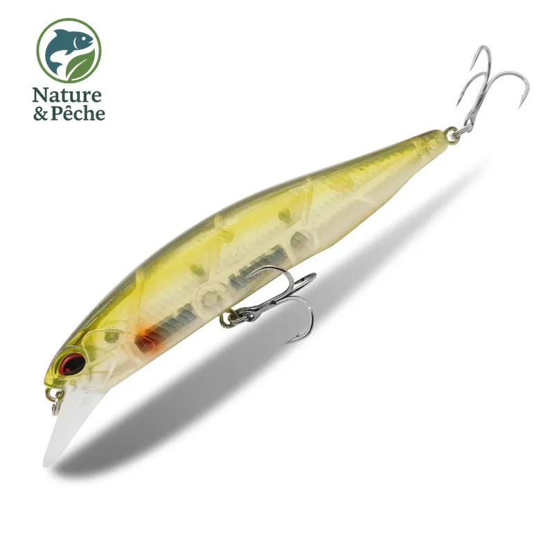 Minnow KES Fishing SPW100 – 100 mm / 16 g, suspending 0.8–1.5 m, leurre dur brochet, sandre & bar