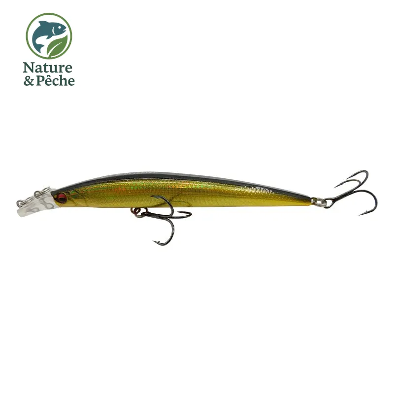 Minnow KES Fishing 112D – 120 mm / 10 g, flottant, leurre dur polyvalent pour brochet, sandre & bar