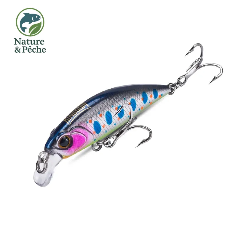 Leurre minnow KINGDOM Vibrate – 45 mm (3.6 g) & 60 mm (7 g) coulant, nage serrée réaliste