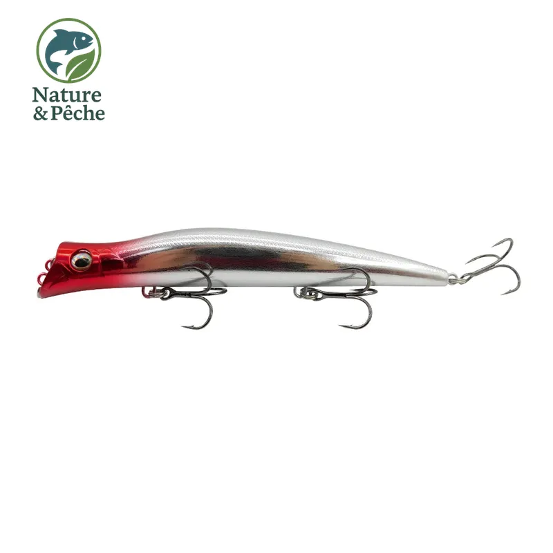 Stickbait topwater KES Fishing DW0020 – 130 mm / 17.5 g, leurre de surface pour brochet, bar & black bass