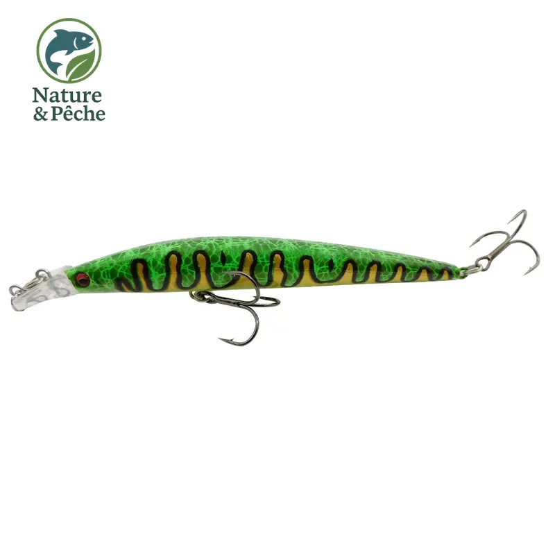 Minnow KES Fishing 112D – 120 mm / 10 g, flottant, leurre dur polyvalent pour brochet, sandre & bar