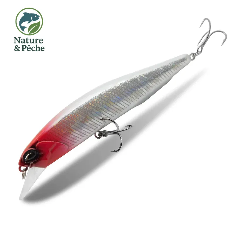 Minnow KES Fishing SPW100 – 100 mm / 16 g, suspending 0.8–1.5 m, leurre dur brochet, sandre & bar