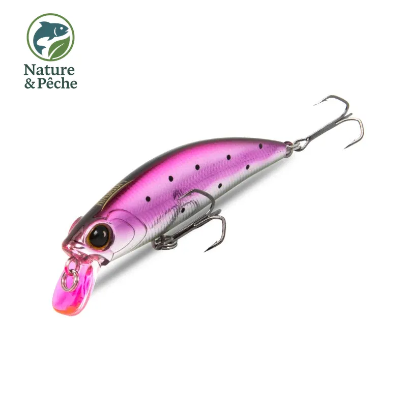 Leurre minnow KINGDOM Vibrate – 45 mm (3.6 g) & 60 mm (7 g) coulant, nage serrée réaliste