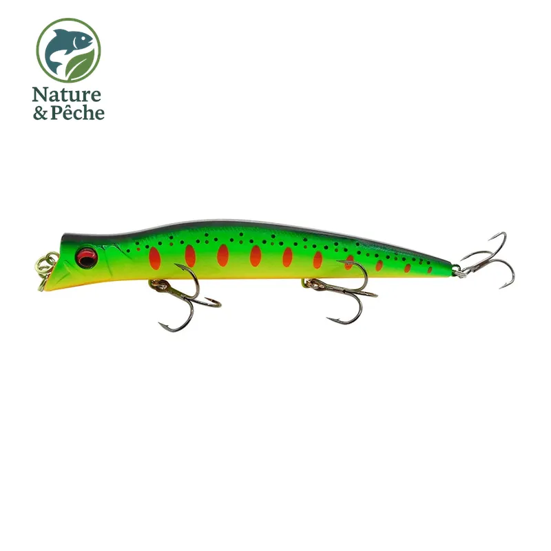 Stickbait topwater KES Fishing DW0020 – 130 mm / 17.5 g, leurre de surface pour brochet, bar & black bass