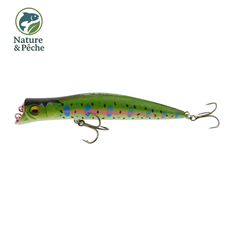 Leurre topwater KES Fishing DW0019 – 100 mm / 9.5 g, 0–0.2 m, stickbait flottant pour brochet, perche & black bass