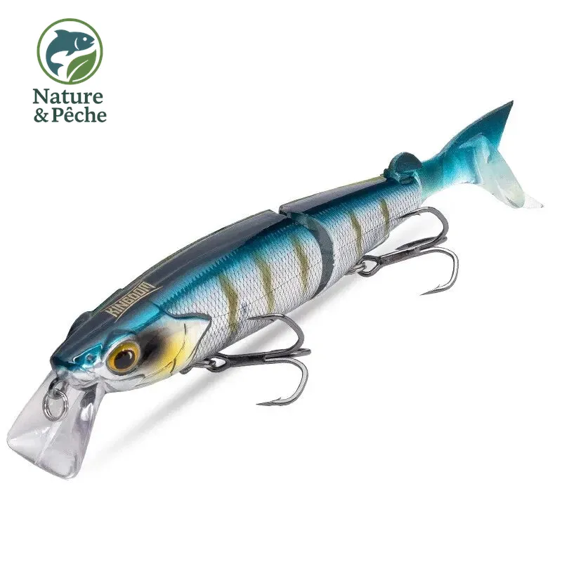 Leurre multi-jointé KINGDOM 120 mm – 17.5 g flottant, swimbait articulé avec T-tail souple