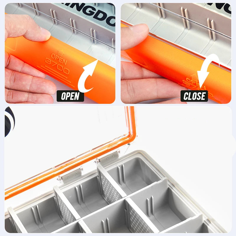 Boîte de pêche KINGDOM – Tackle box multifonction avec séparateurs amovibles, 2 tailles disponibles