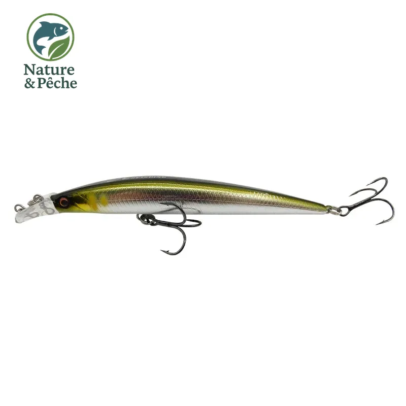 Minnow KES Fishing 112D – 120 mm / 10 g, flottant, leurre dur polyvalent pour brochet, sandre & bar
