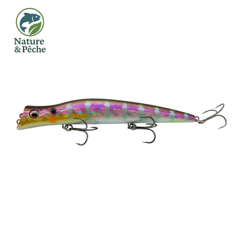 Stickbait topwater KES Fishing DW0020 – 130 mm / 17.5 g, leurre de surface pour brochet, bar & black bass