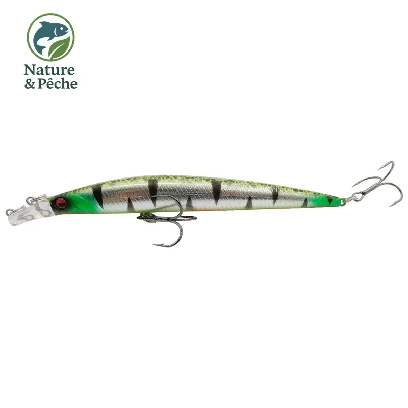 Minnow KES Fishing 112D – 120 mm / 10 g, flottant, leurre dur polyvalent pour brochet, sandre & bar