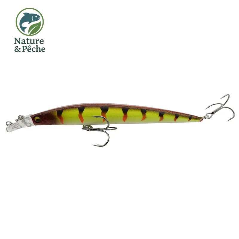 Minnow KES Fishing 112D – 120 mm / 10 g, flottant, leurre dur polyvalent pour brochet, sandre & bar
