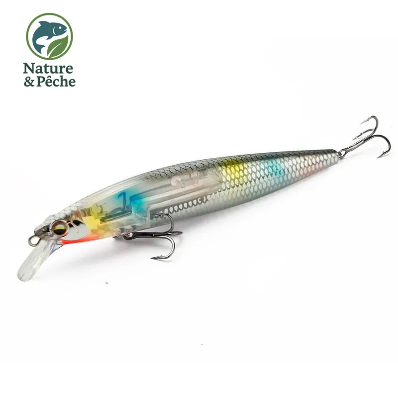 JOHNCOO Floating Minnow 130mm 18.5g Long Casting Hard Bait Flash Blade Wobbler Fishing Lure Sea Bass Lure