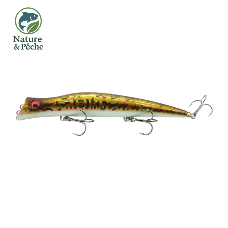 Stickbait topwater KES Fishing DW0020 – 130 mm / 17.5 g, leurre de surface pour brochet, bar & black bass