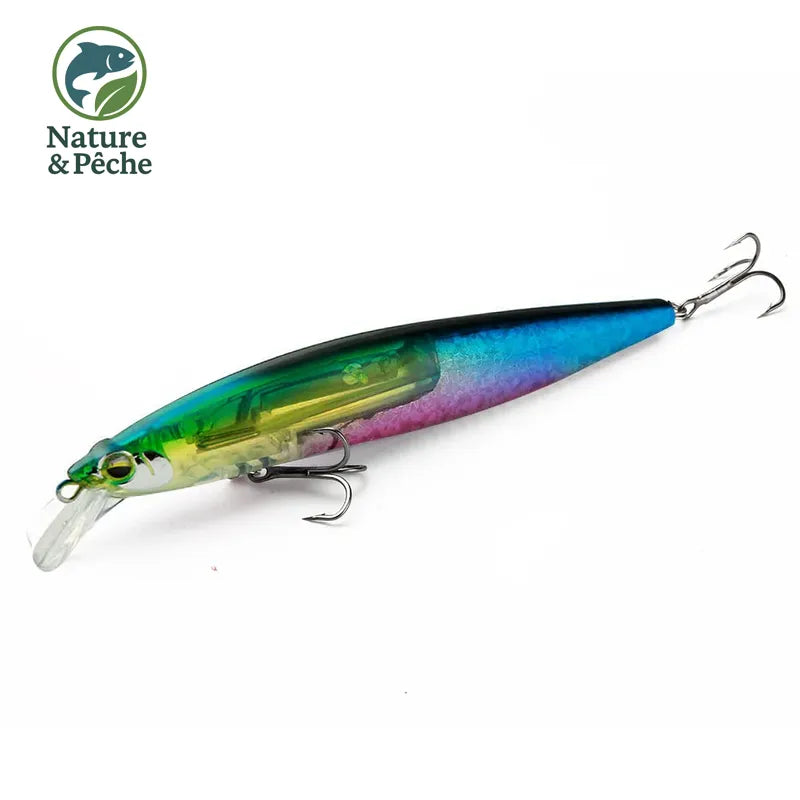 JOHNCOO Floating Minnow 130mm 18.5g Long Casting Hard Bait Flash Blade Wobbler Fishing Lure Sea Bass Lure