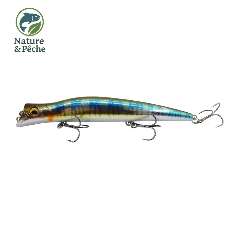 Stickbait topwater KES Fishing DW0020 – 130 mm / 17.5 g, leurre de surface pour brochet, bar & black bass
