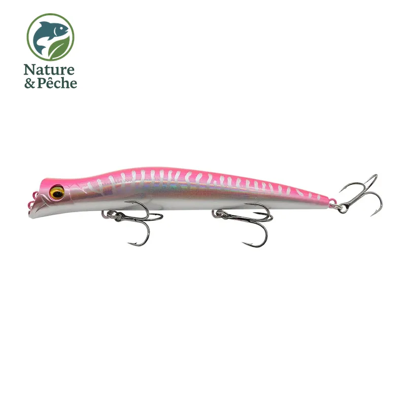 Stickbait topwater KES Fishing DW0020 – 130 mm / 17.5 g, leurre de surface pour brochet, bar & black bass